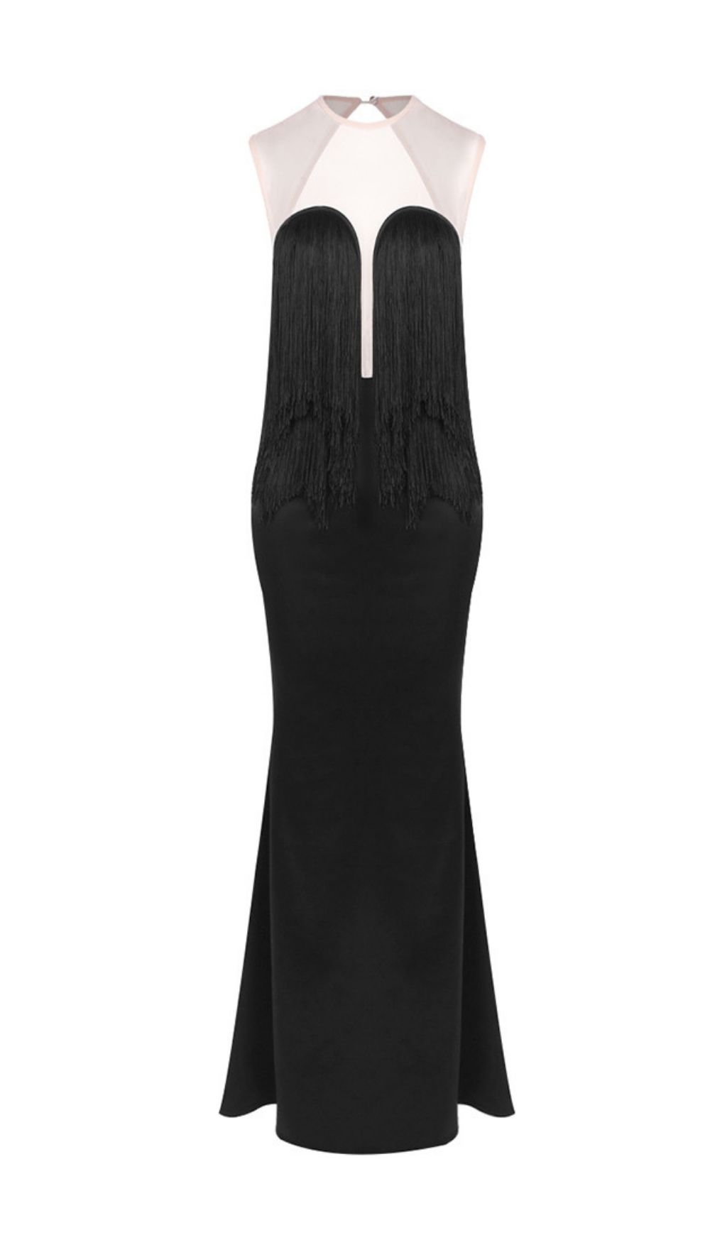 41c33f7f9cbf404a45a11f0ad4e4b162.jpg Fashionslee Women Katell Black Sleeveless Tassel Backless Maxi Dress