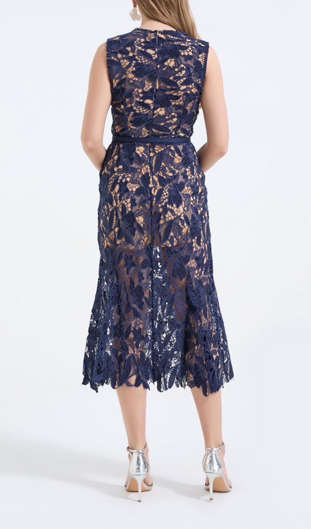 Fashionslee Women Mirexen Floral Cutout Midi Dress