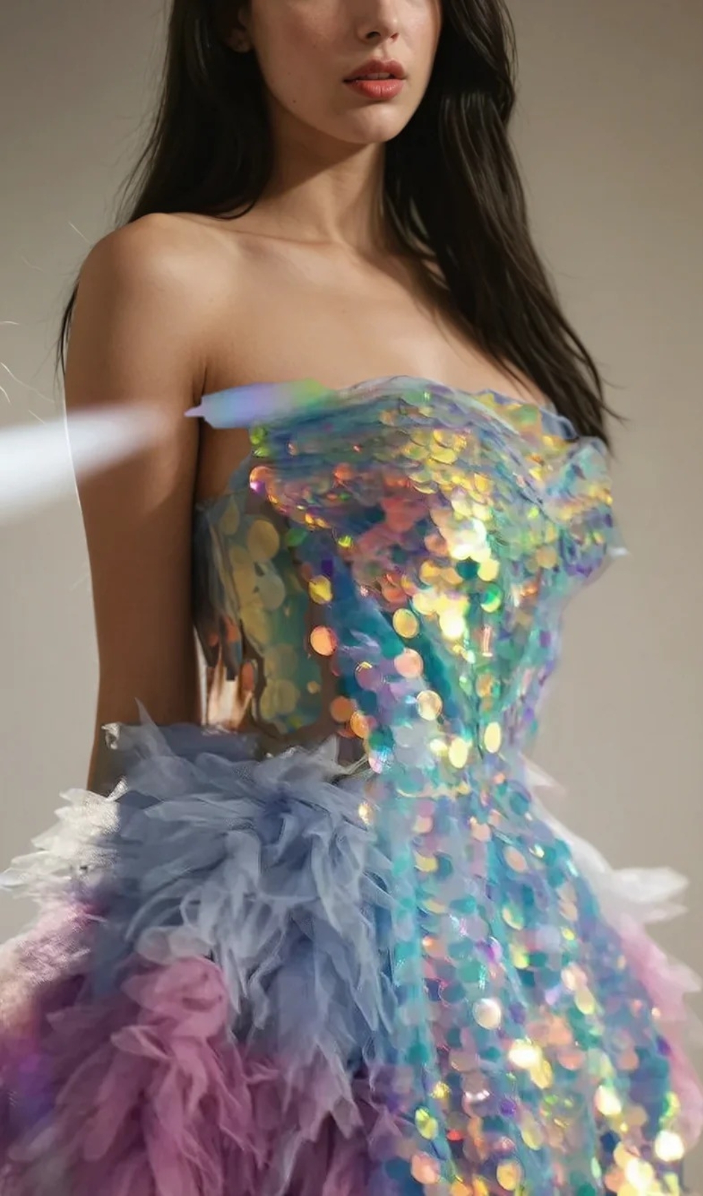 Fashionslee Women Melina Corset Tulle Trimmed Skirt Set In Sky