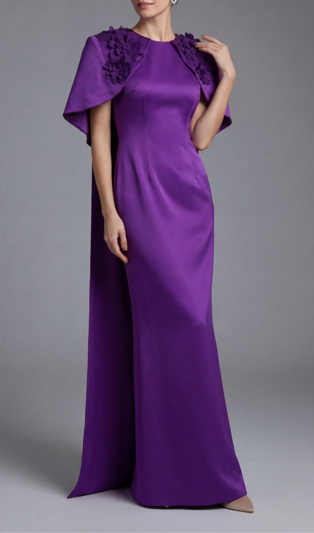 4276f58fc7f668333bf7b73847b6e589.jpg Fashionslee Women Kenisha Purple Flower Embellished Maxi Dress