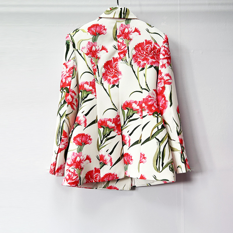 4283528a8fdd0038ae4845aa09cf1090.jpg Fashionslee Women Garrett Flower Printed Blazer & Pants Set
