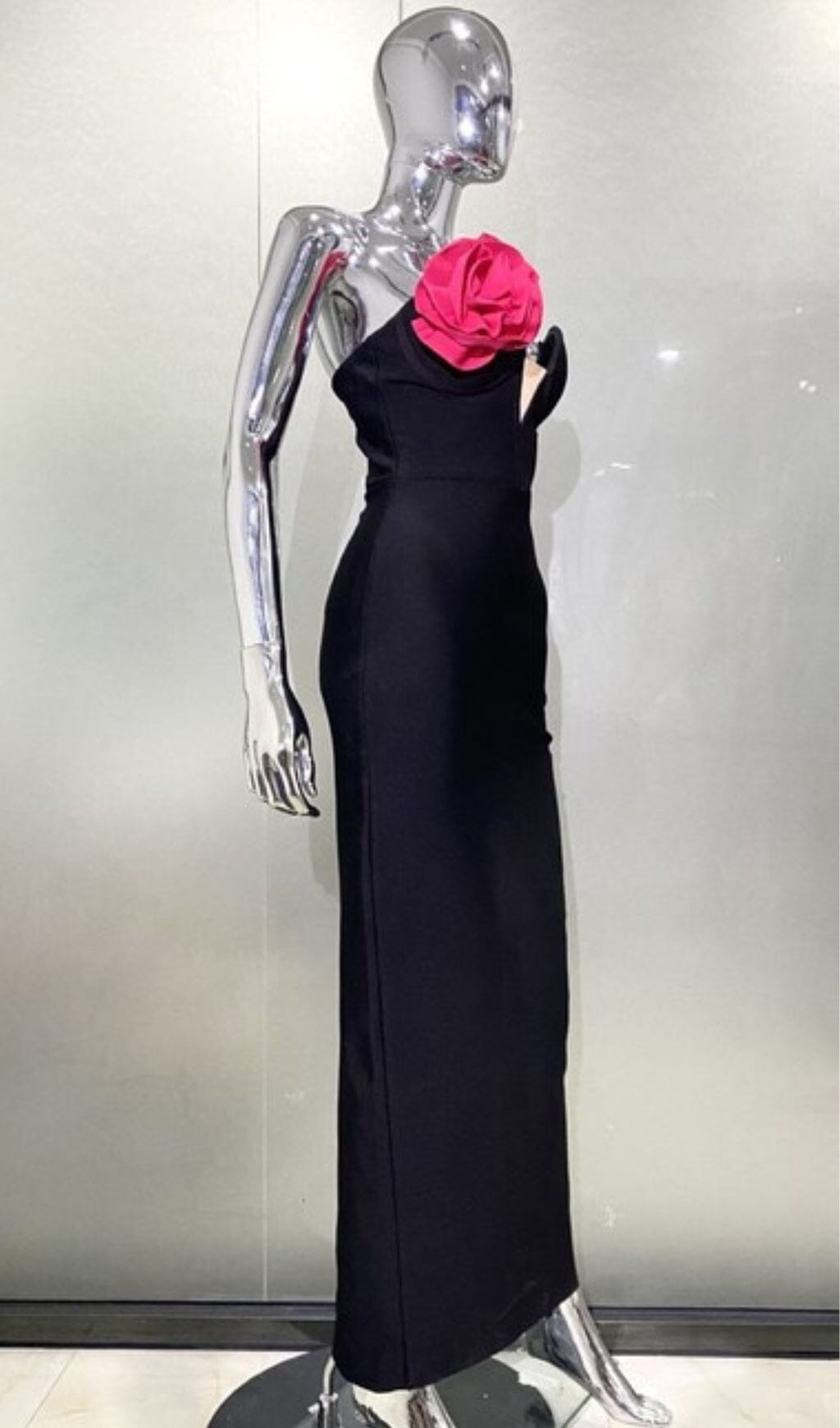 Fashionslee Women Appliquéd Bandeau Maxi Dress In Black