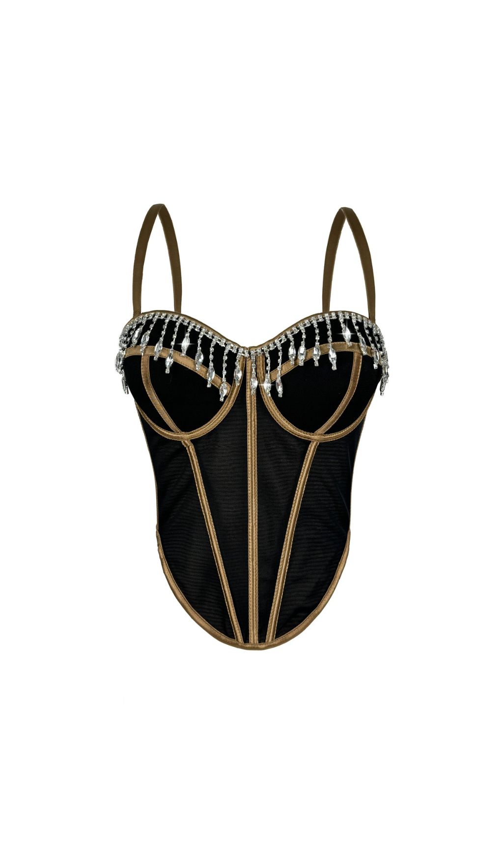 Fashionslee Women Jemima Diamante Corset Top