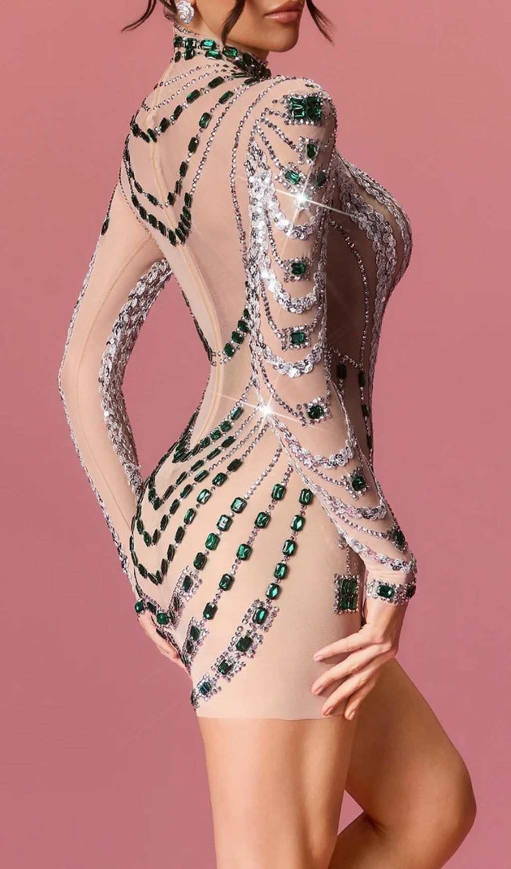 42ea4c23b84184c0a4a4b0c909d73124.jpg Fashionslee Women Bruxira Crystal Sequin Mini Dress