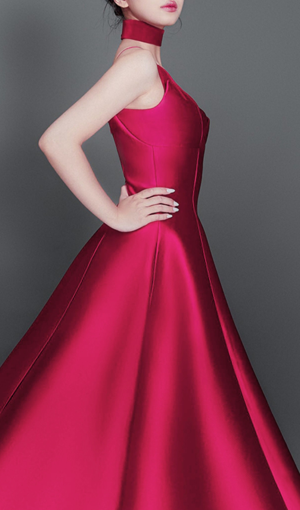 435561a3bd8c566ab618624d29dd1046.jpg Fashionslee Women Carminda Rose Red Patchwork Midi Dress