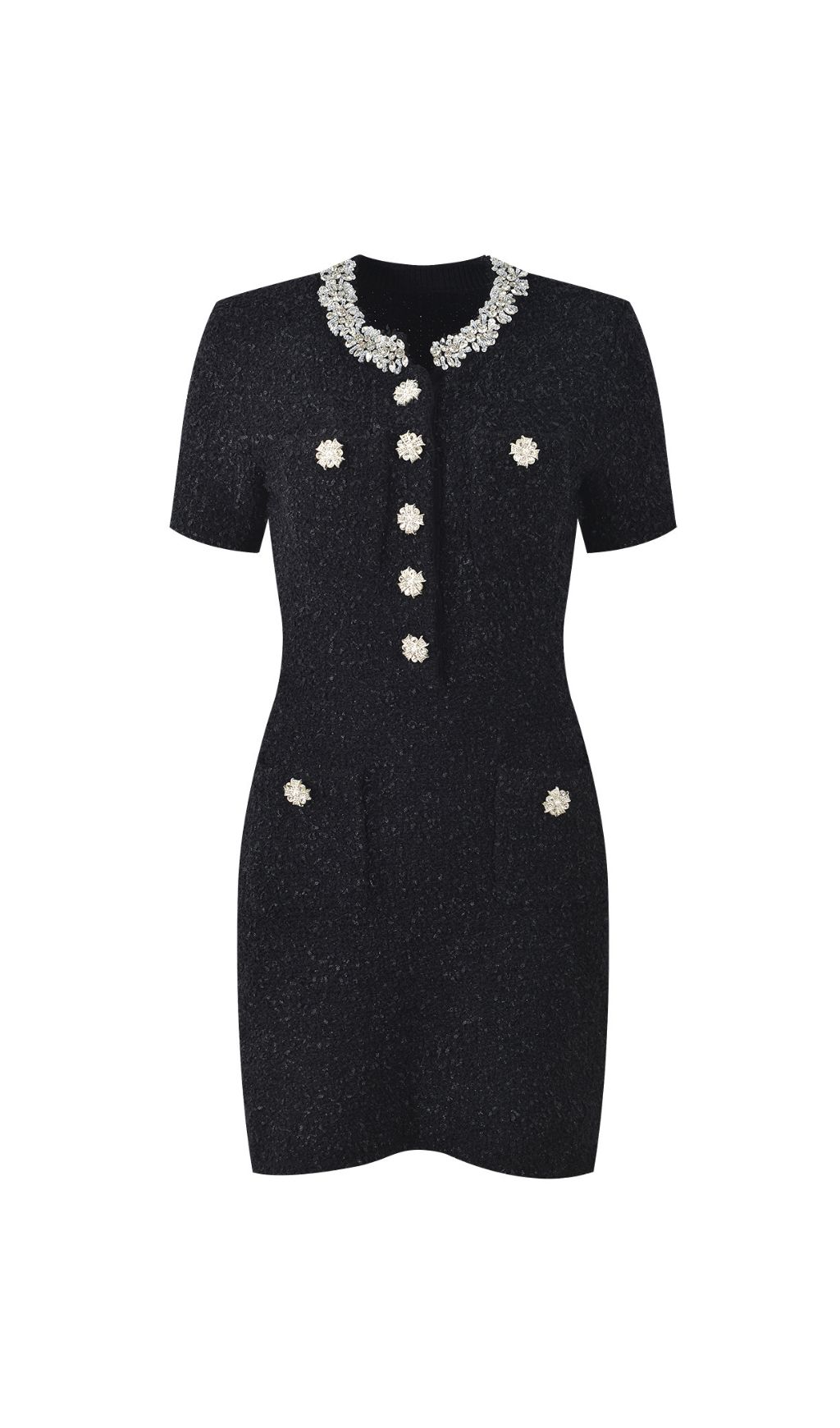 43b4b097bf45e3a41126bd551ba22842.jpg Fashionslee Women Huck Embellished Mini Dress