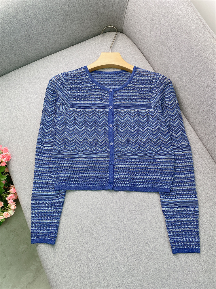 43eae841ffdf5b658076012d8400b40a.jpg Fashionslee Women Glitter Crewneck Cardigan Sweater