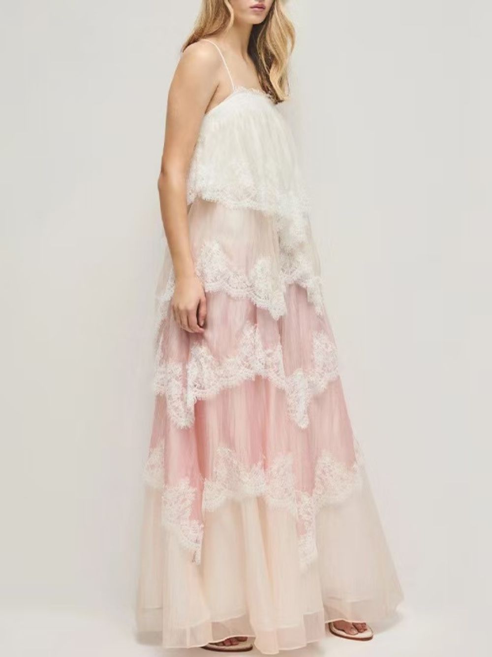 TRENDING LACE LAYERED MAXI DRESS - OWNCI