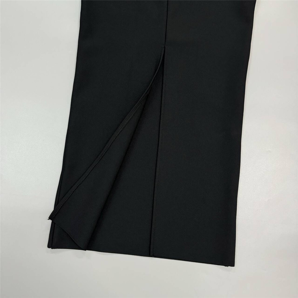Fashionslee Women Felicja Diamante Long Sleeve Bandage Maxi Dress