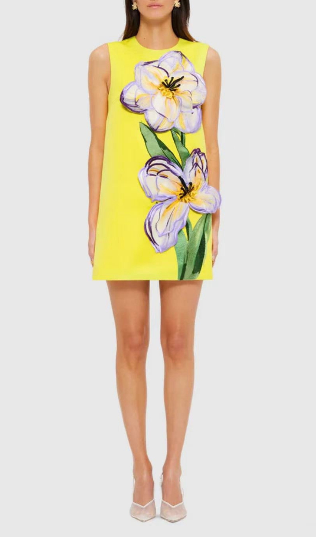 4491c7e9564d7f6463daeabce244c96f.jpg Fashionslee Women Evalyse Sleeveless Flower Mini Dress