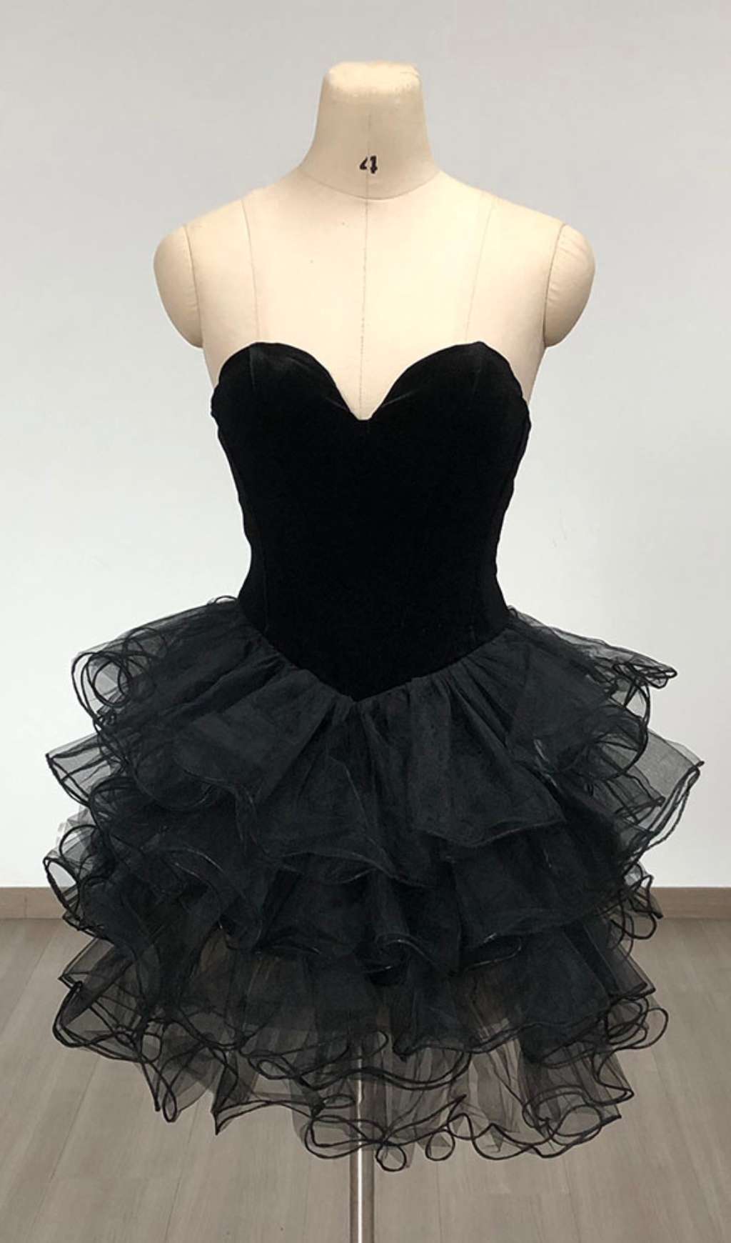 449419cc5195a46d7db932900e345e60.jpg Fashionslee Women Charmian Black Velvet Mesh Mini Dress