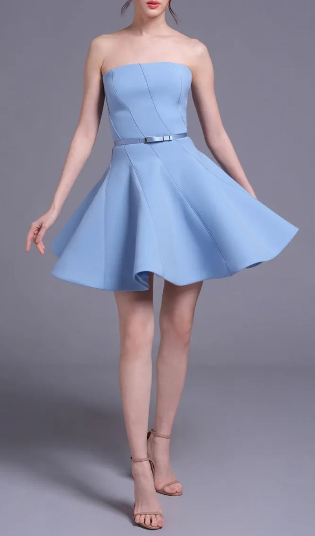 44b16180799c86804c7f42b0c7e2c8b5.jpg Fashionslee Women Jayeeta Blue Strapless Mini Dress