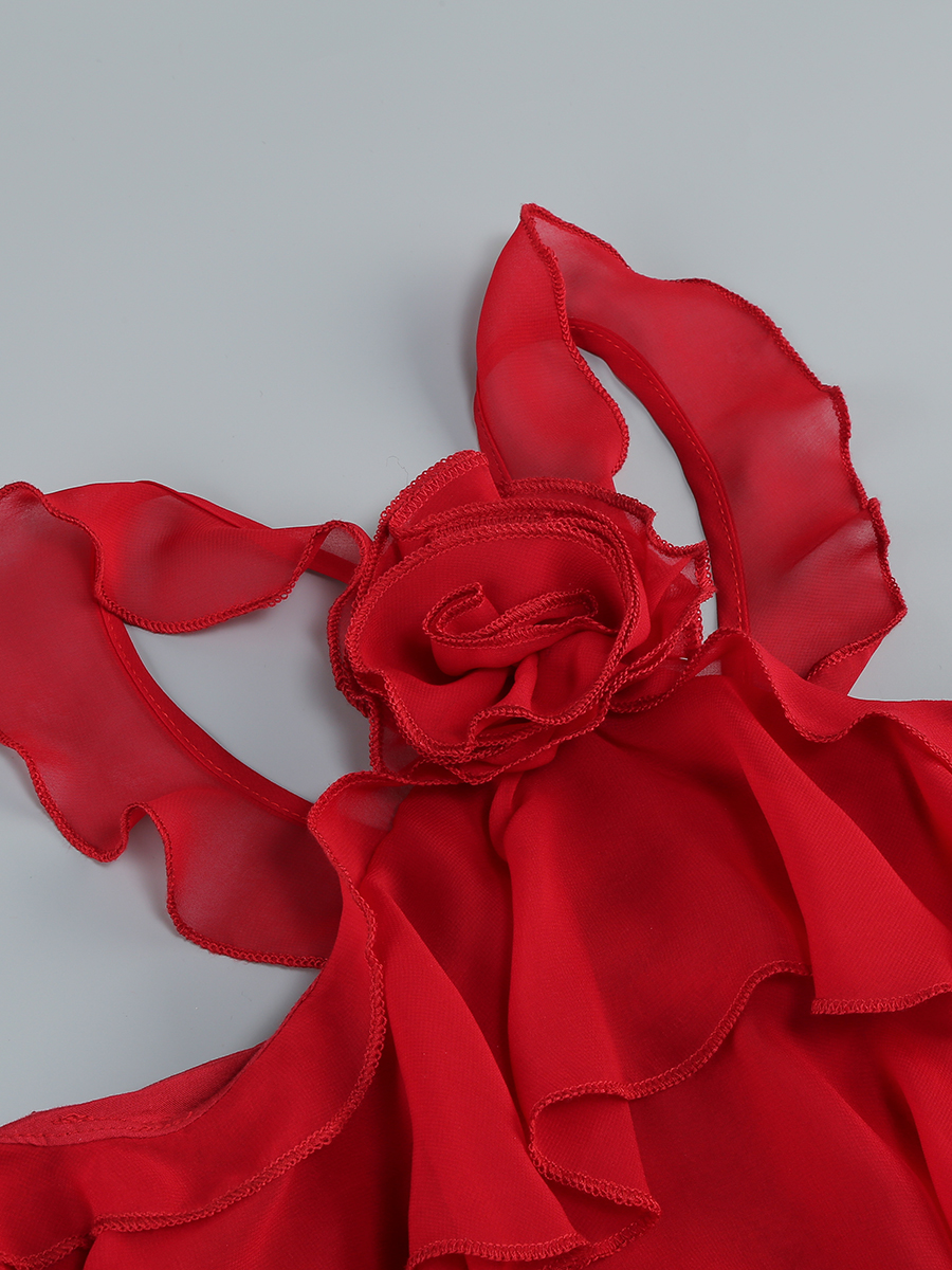 455412f97bed3e7fea6f1f6881a51117.jpg Fashionslee Women Eleri Red Flower Ruffle Maxi Dress