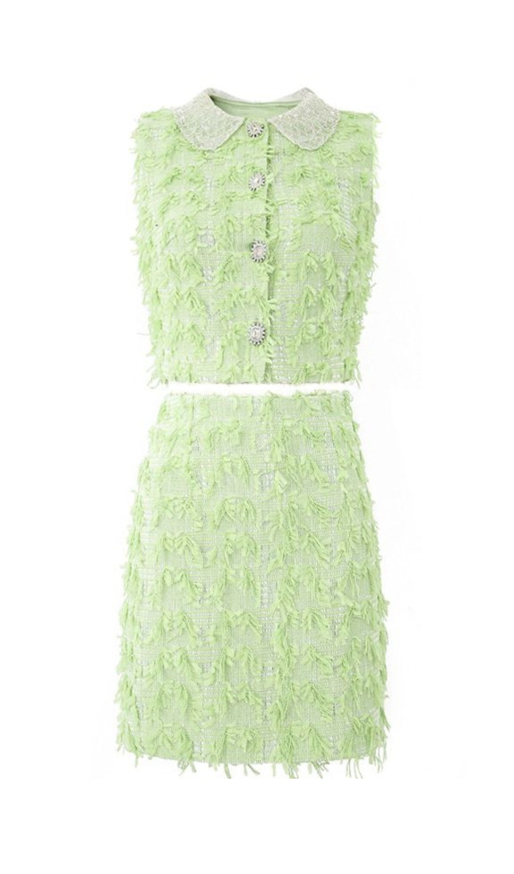 TRENDING RAW EDGE CROP TOP & SKIRT SET - OWNCI TRENDING RAW EDGE CROP TOP & SKIRT SET - OWNCI