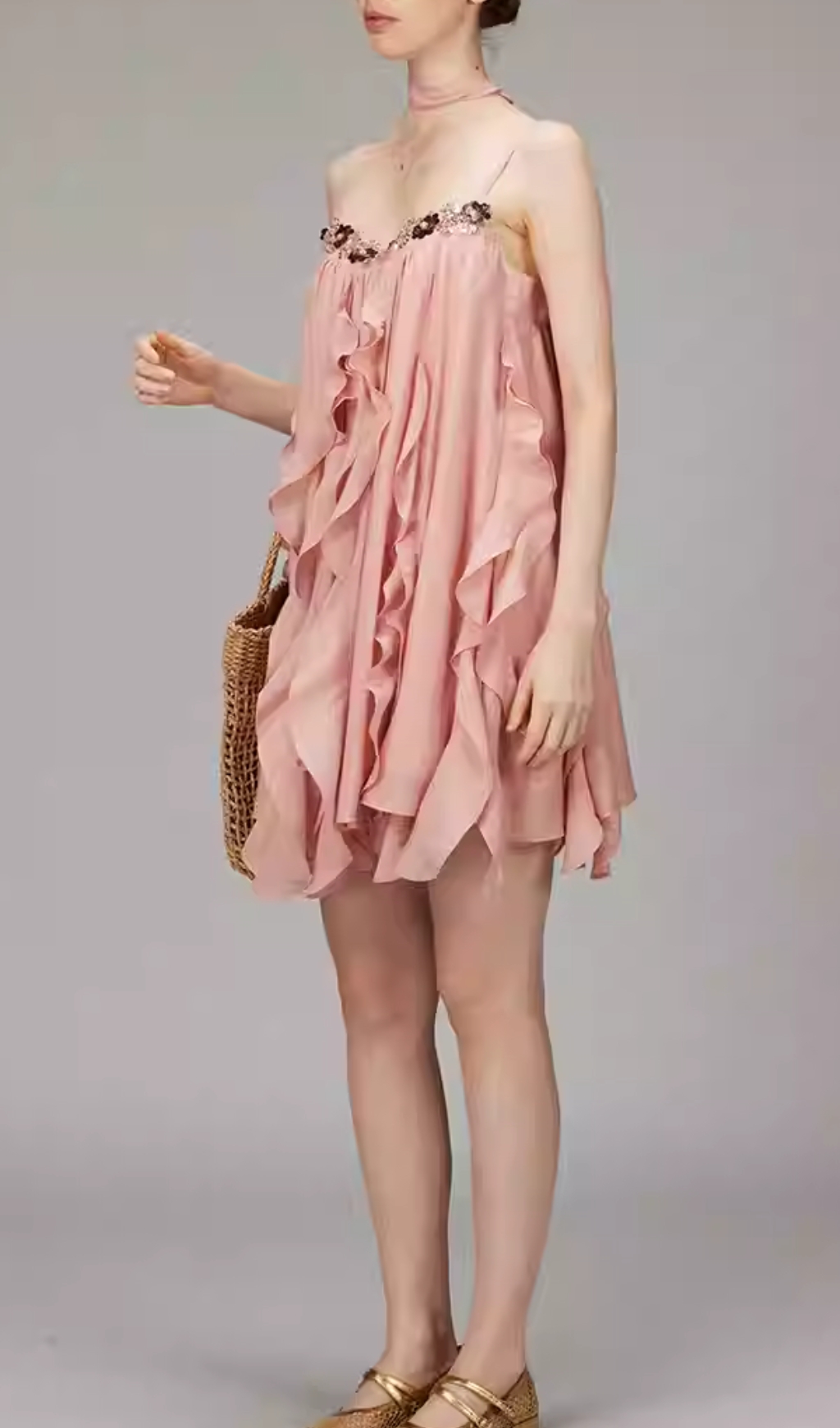 VIRAL RUFFLE MINI DRESS IN AESTHETIC PINK - OWNCI VIRAL RUFFLE MINI DRESS IN AESTHETIC PINK - OWNCI