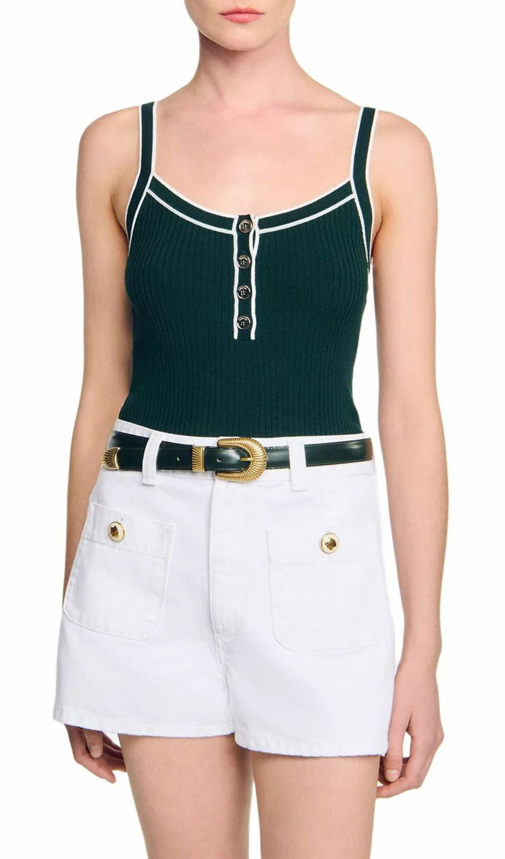45ce0b6ca0049695fe90dcdb352e87a8.jpg Fashionslee Women Two Tone Knit Tank