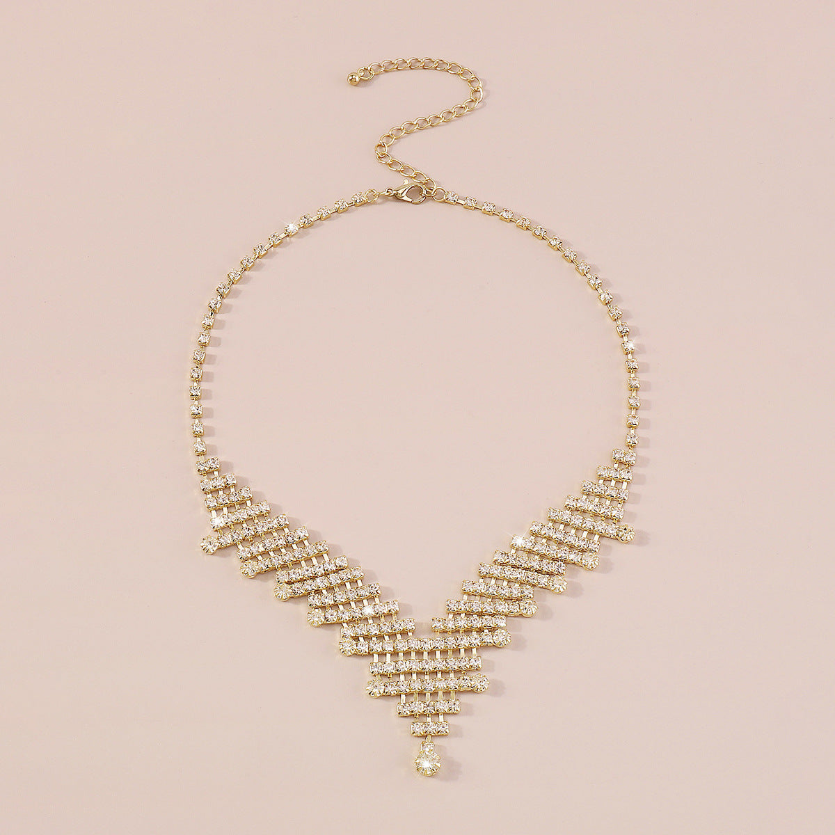 45e4d2f40bf54d90920e4ca521f4bee5.jpeg Fashionslee Women Gold Rhinestone V-Shaped Necklace
