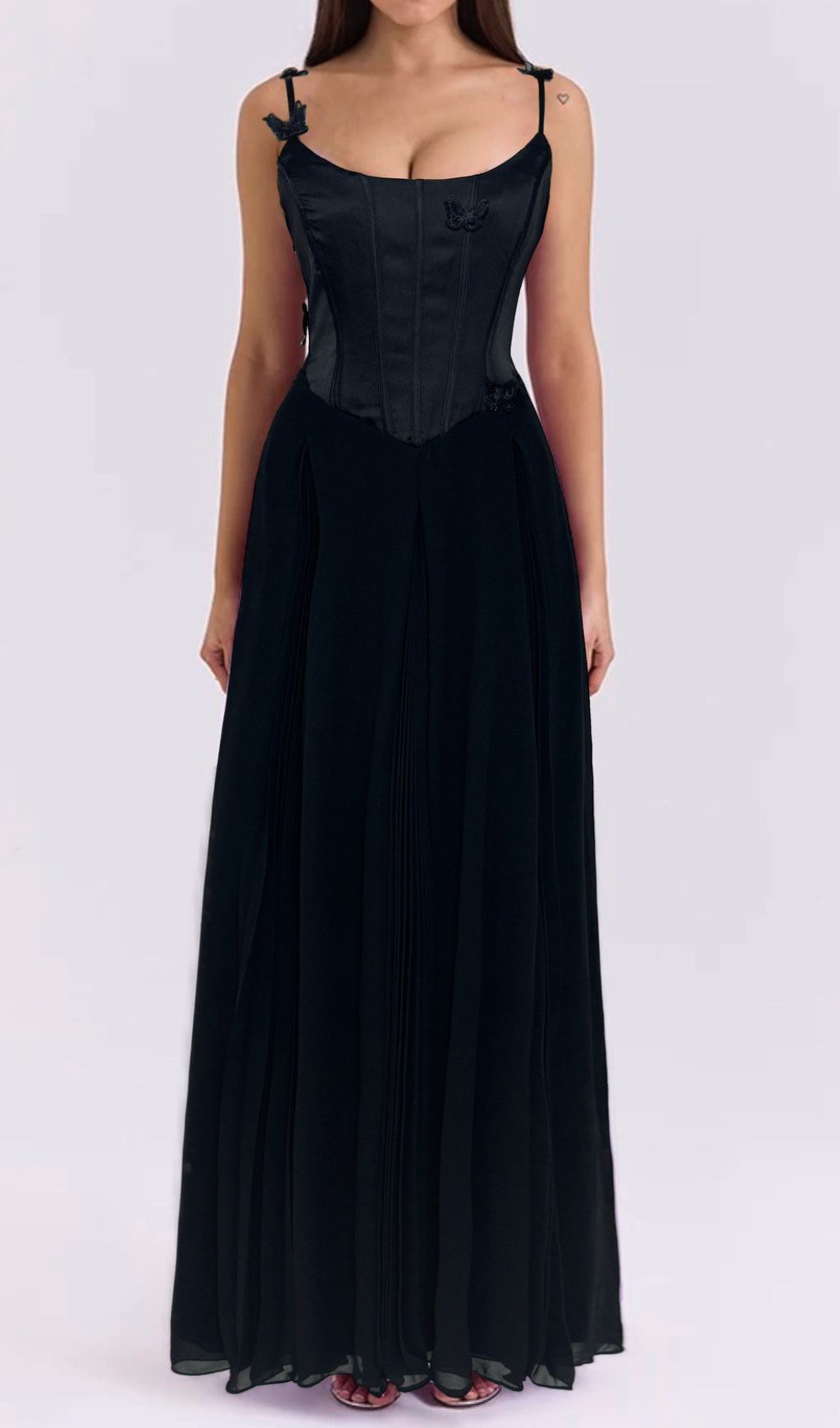 VITAL MESH CORSET MAXI DRESS - OWNCI VITAL MESH CORSET MAXI DRESS - OWNCI