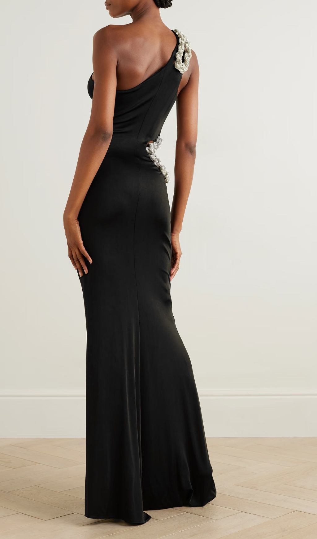 4650f4cf49810875e1e3b9f135eaca52.jpg Fashionslee Women Cala Black One-Shoulder Cutout Maxi Dress