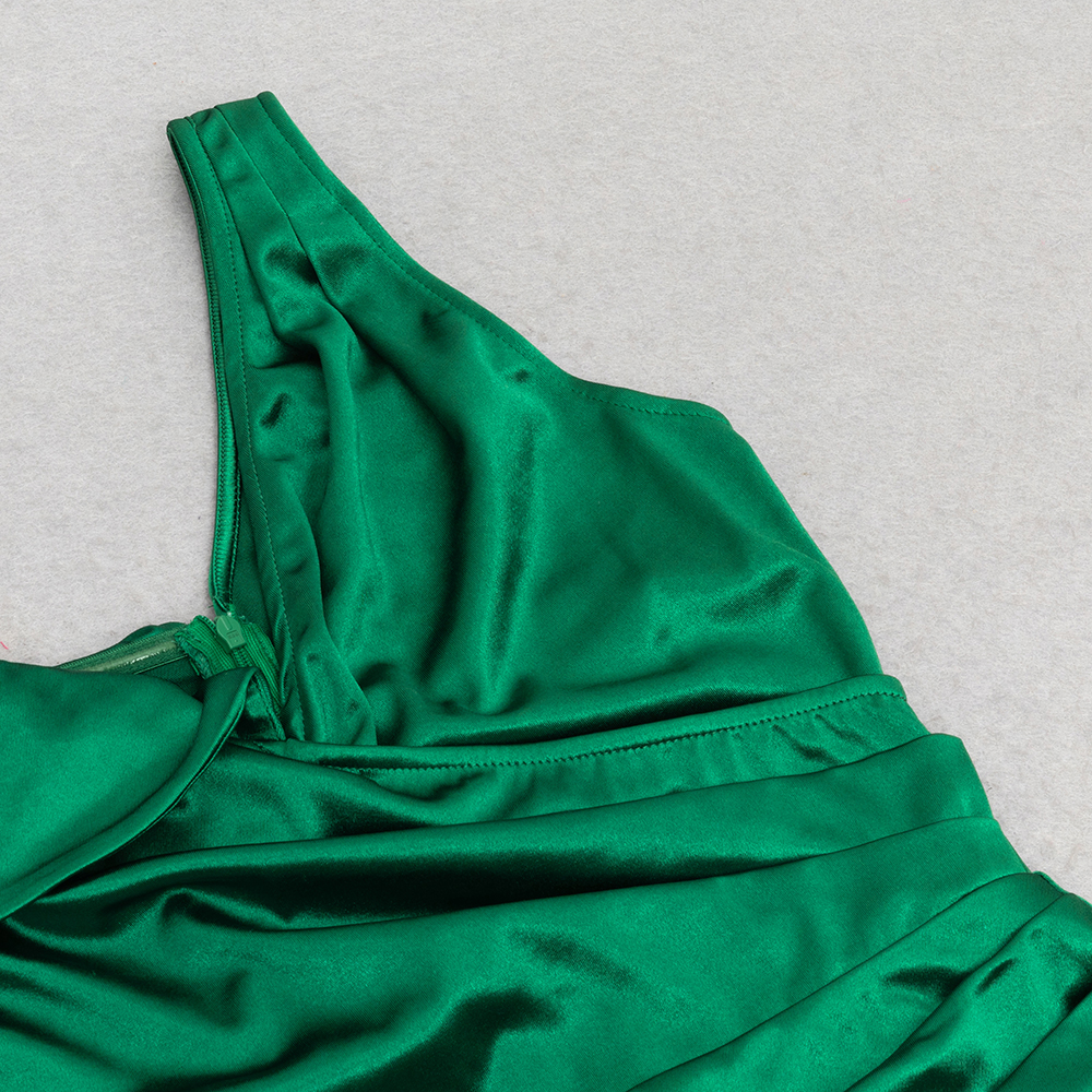 4665b30fc81dc06c0d8cde57ed3c5f40.jpg Fashionslee Women Brynn Green Ruched Split Maxi Dress