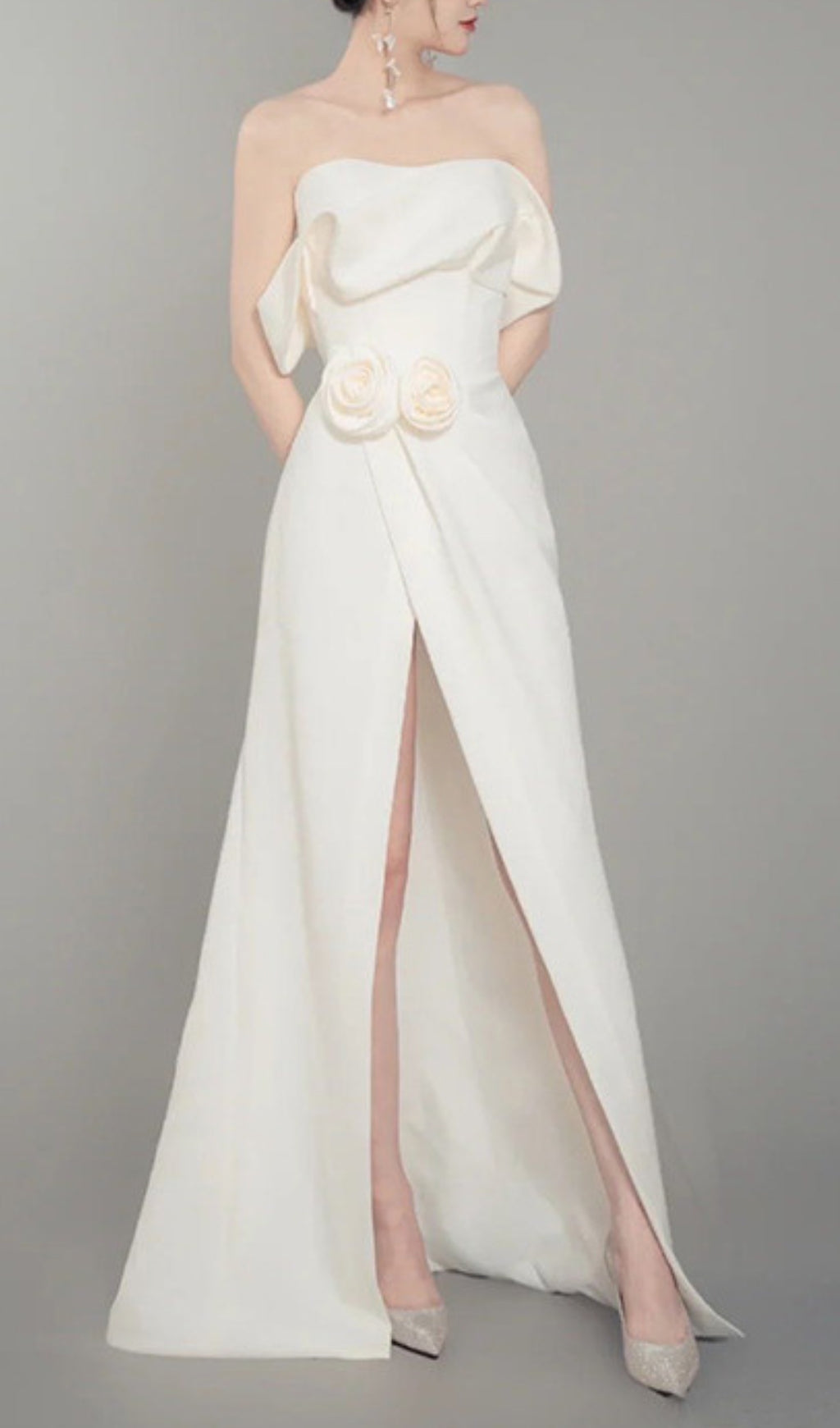Fashionslee Women Ameya Flower Embellished Maxi Dress