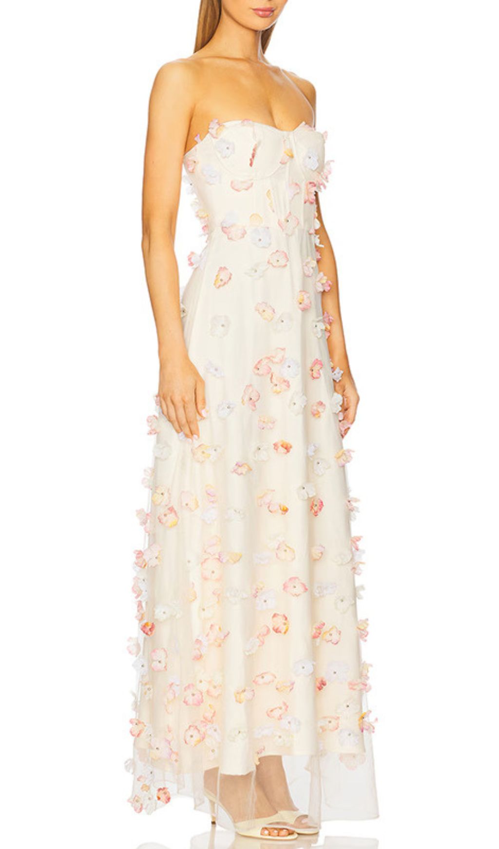 VIRAL STRAPLESS FLORAL MAXI DRESS - OWNCI VIRAL STRAPLESS FLORAL MAXI DRESS - OWNCI