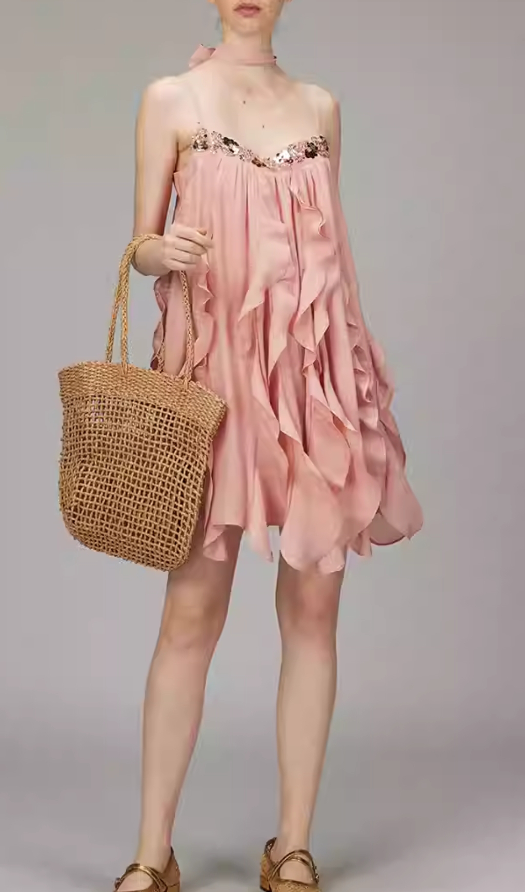 VIRAL RUFFLE MINI DRESS IN AESTHETIC PINK - OWNCI VIRAL RUFFLE MINI DRESS IN AESTHETIC PINK - OWNCI
