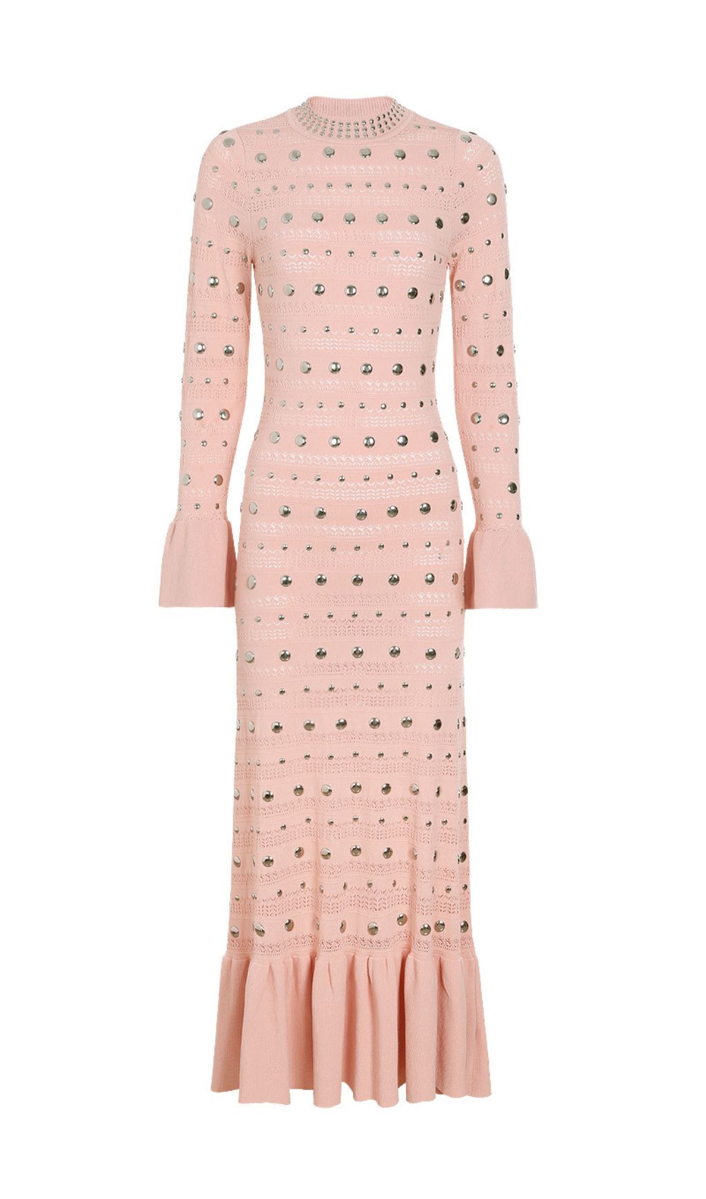 Fashionslee Women Jake Knit Long Sleeve Midi Dress