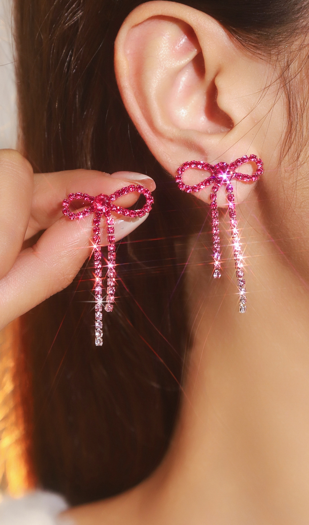 46d3814519ff56ebca1ea9d519bd1dbb.jpg Fashionslee Women Danelle Rhinestone Bow Earrings