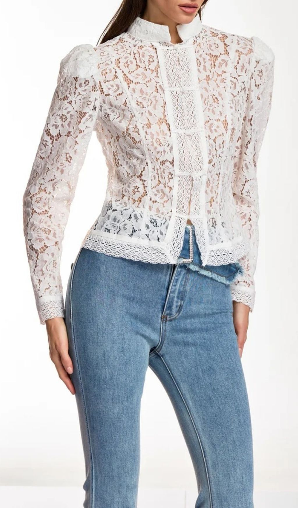 46e5ef00c86758fff6d38826d767d582.jpg Fashionslee Women Danesha Long Sleeve Lace Top