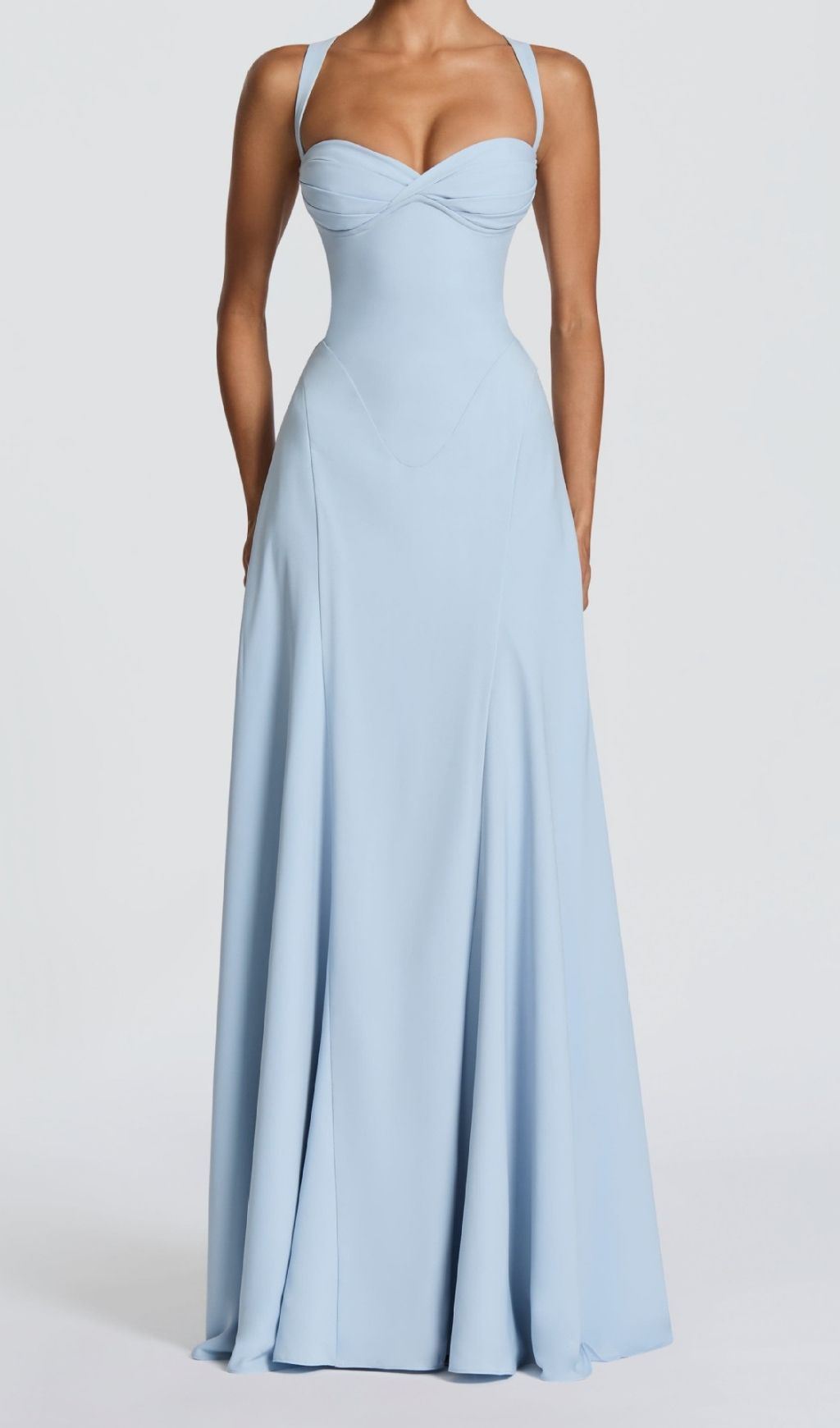 Fashionslee Women Khloe Blue Strappy Maxi Dress