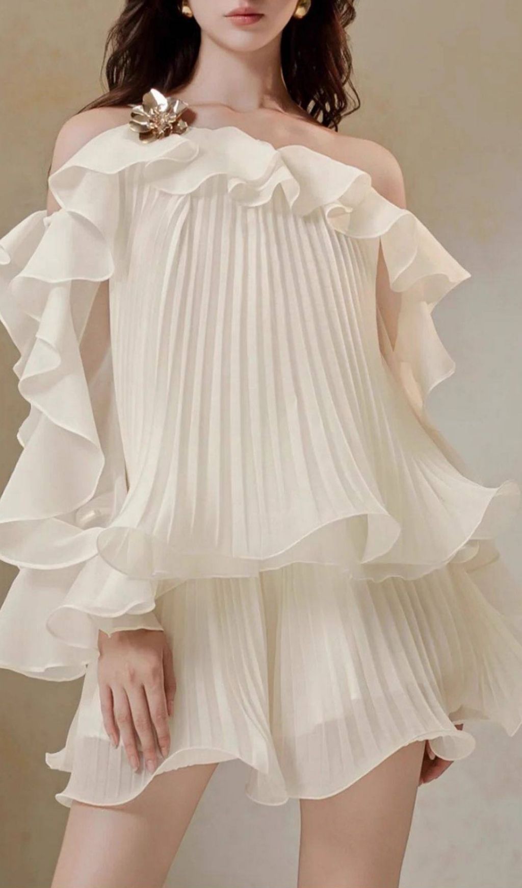 Fashionslee Women Kamari Ruffle Two-Piece Set