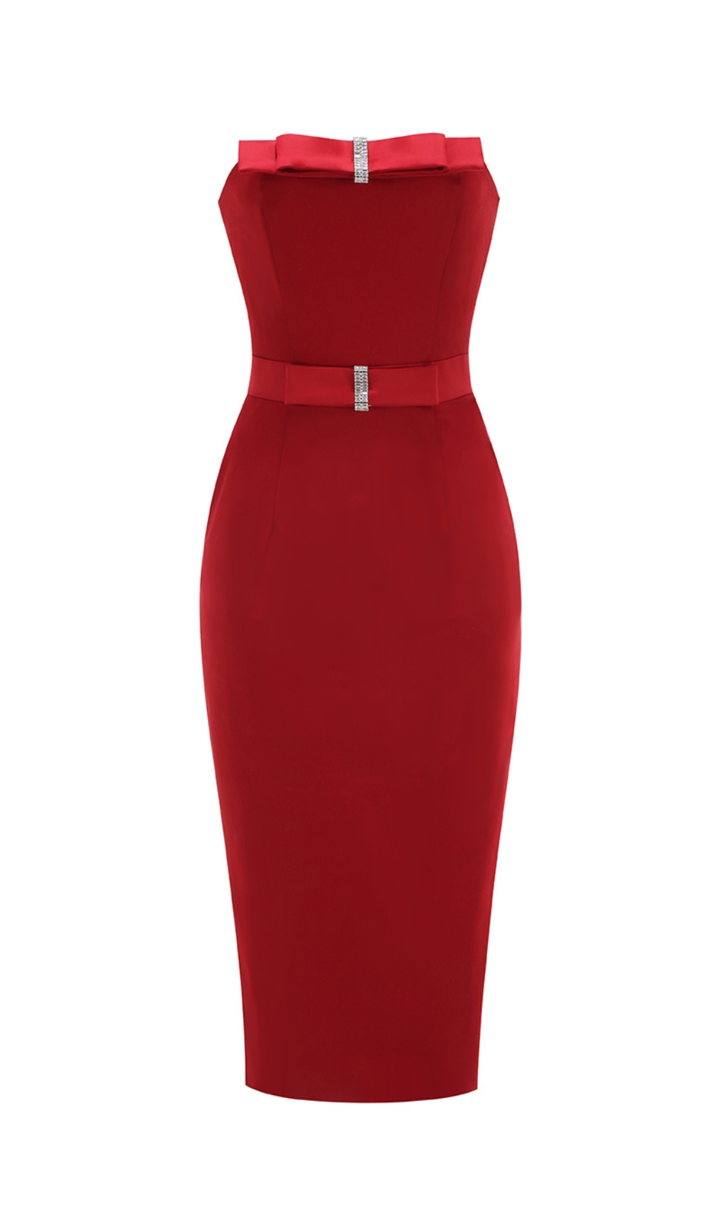 47b4daf539a4cab3ea11dce73a5a25c6.jpg Fashionslee Women Drea Red Strapless Midi Dress