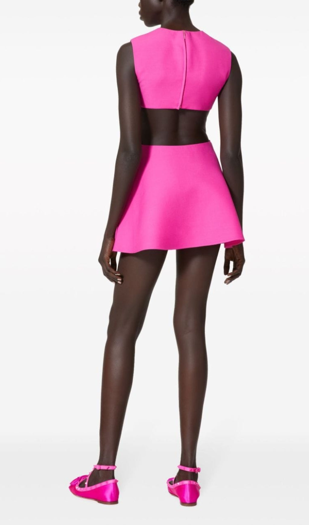 Fashionslee Women Adie Pink Rose-Appliqué Mini Dress