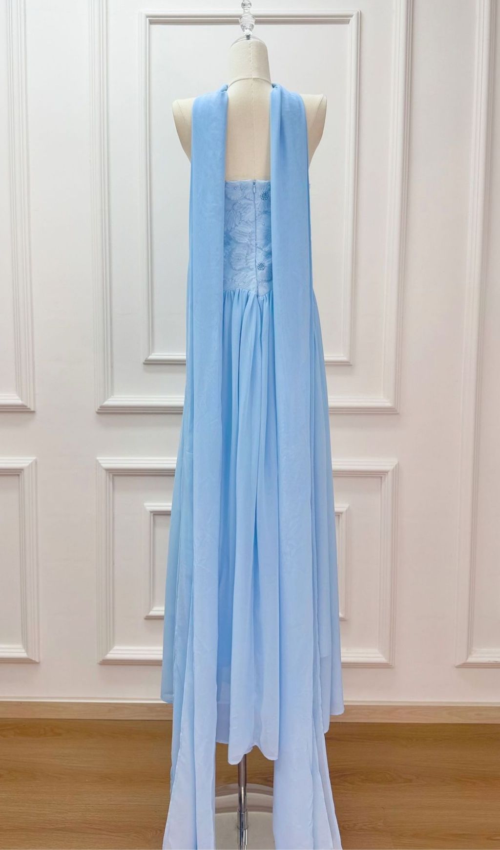 TRENDING BLUE STRAPLESS FLORAL MAXI DRESS - OWNCI TRENDING BLUE STRAPLESS FLORAL MAXI DRESS - OWNCI