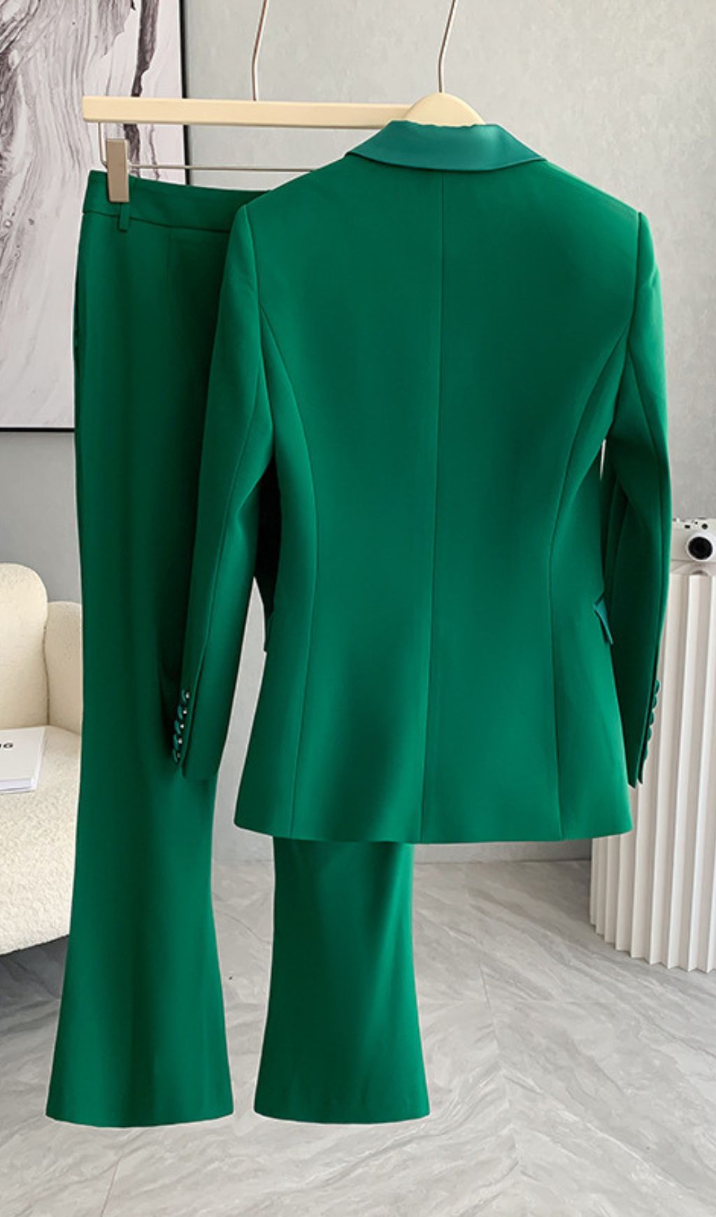 48130e8b90a09bf93b2578178cab5477.jpg Fashionslee Women Gautier Green Blazer & Pants Set