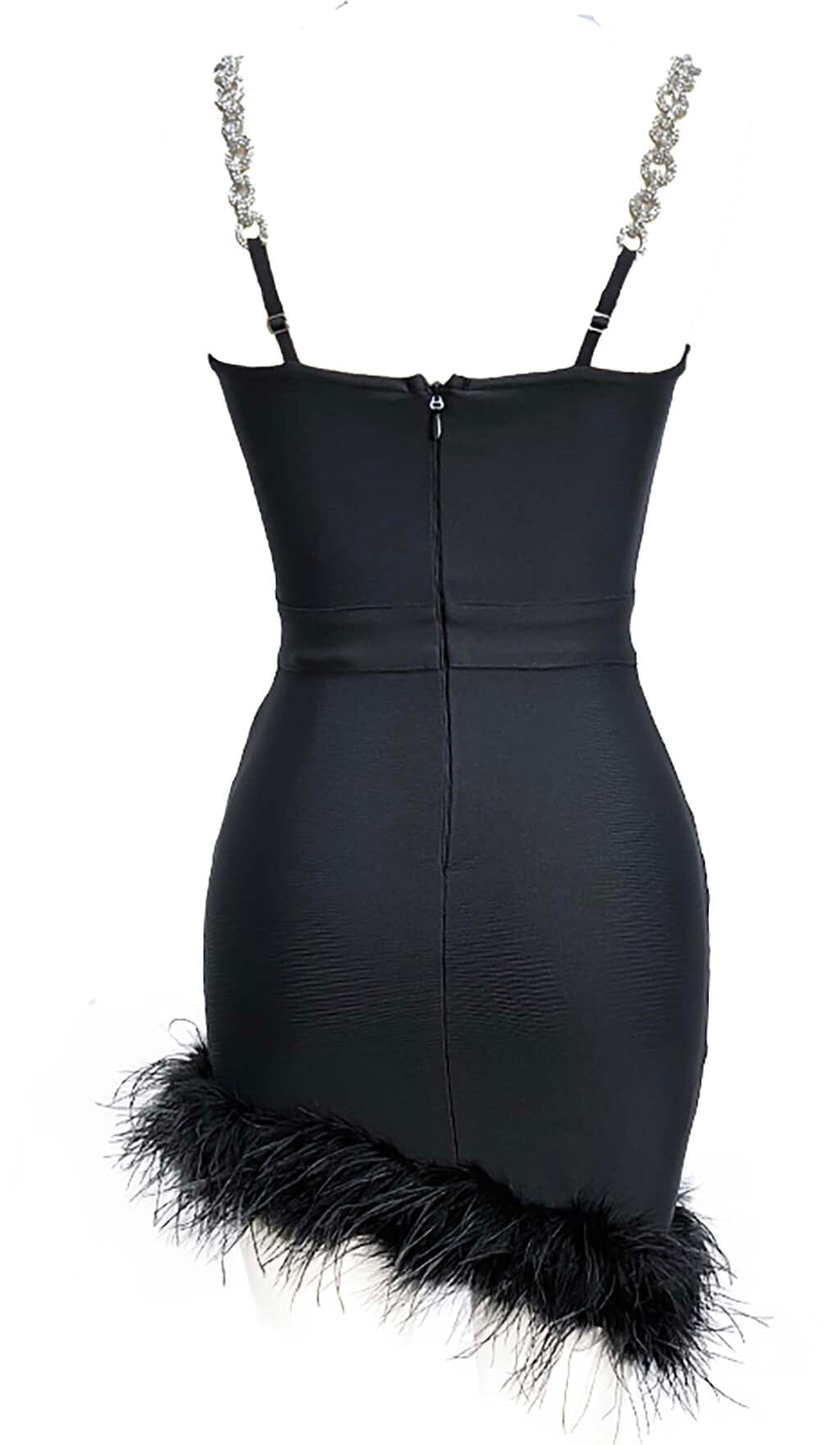487dec8b67e123cb6e195cce81d238d8.jpeg Fashionslee Women Feather Strappy Mini Dress