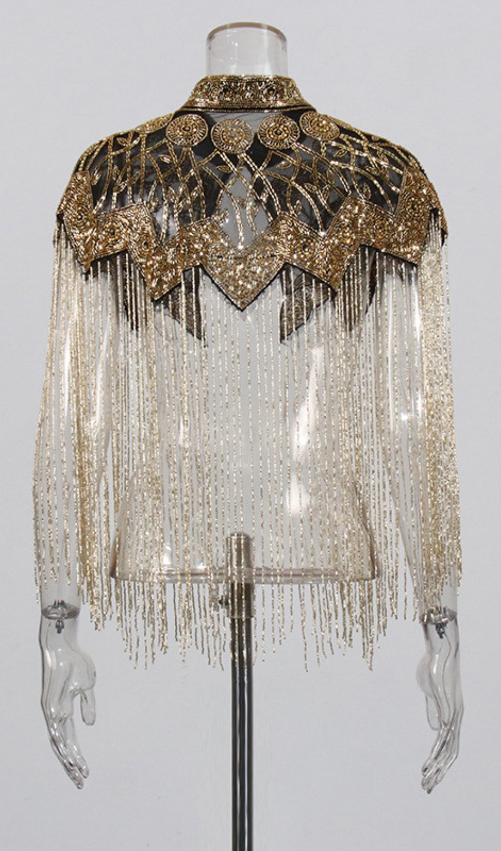 48a433b779170b05ff10101453304c5c.jpg Fashionslee Women Idana Gold Beaded Fringed Shawl