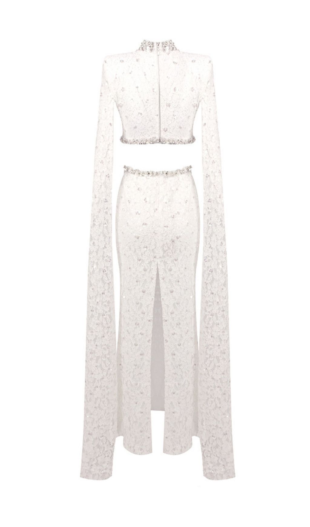 48b22b0c69b23a55314fc53b492b98be.jpg Fashionslee Women Katoka White Lace Sequin Cutout Maxi Dress