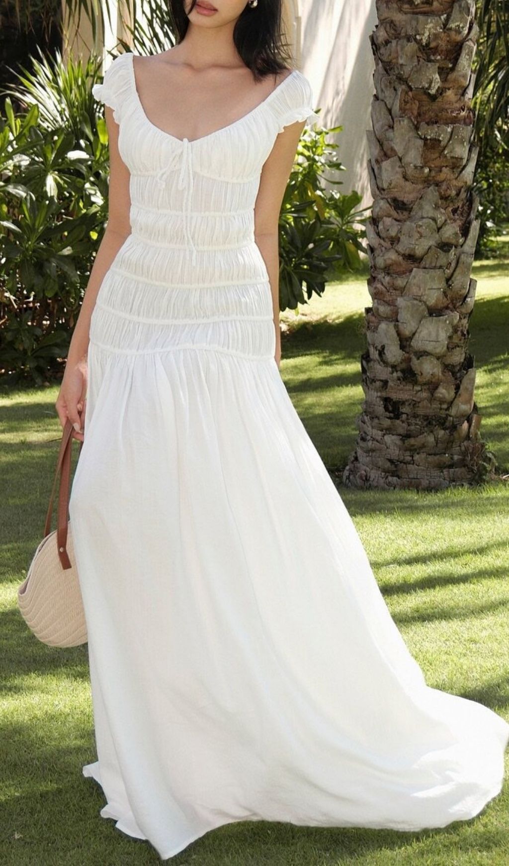 Fashionslee Women Keitarô White Maxi Dress