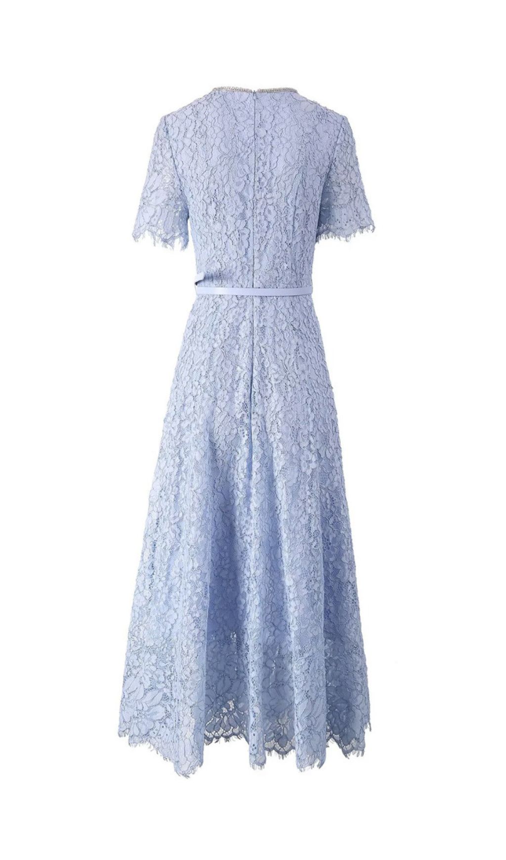 48dd784b7f0bb98a4ce68b8d809bdef8.jpg Fashionslee Women Hilary Blue Lace Midi Dress