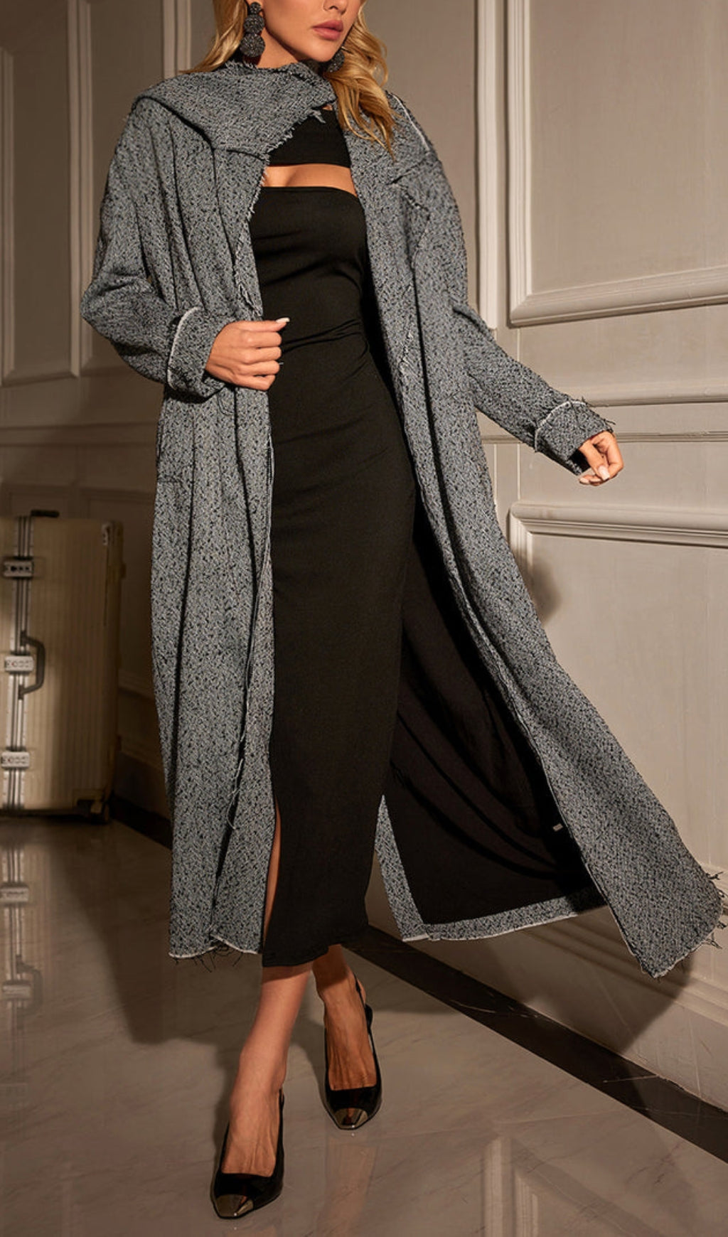 49343393ad9e2a8ab9144b5b6ee10f6d.jpeg Fashionslee Women Astrid Collar Houndstooth Coat