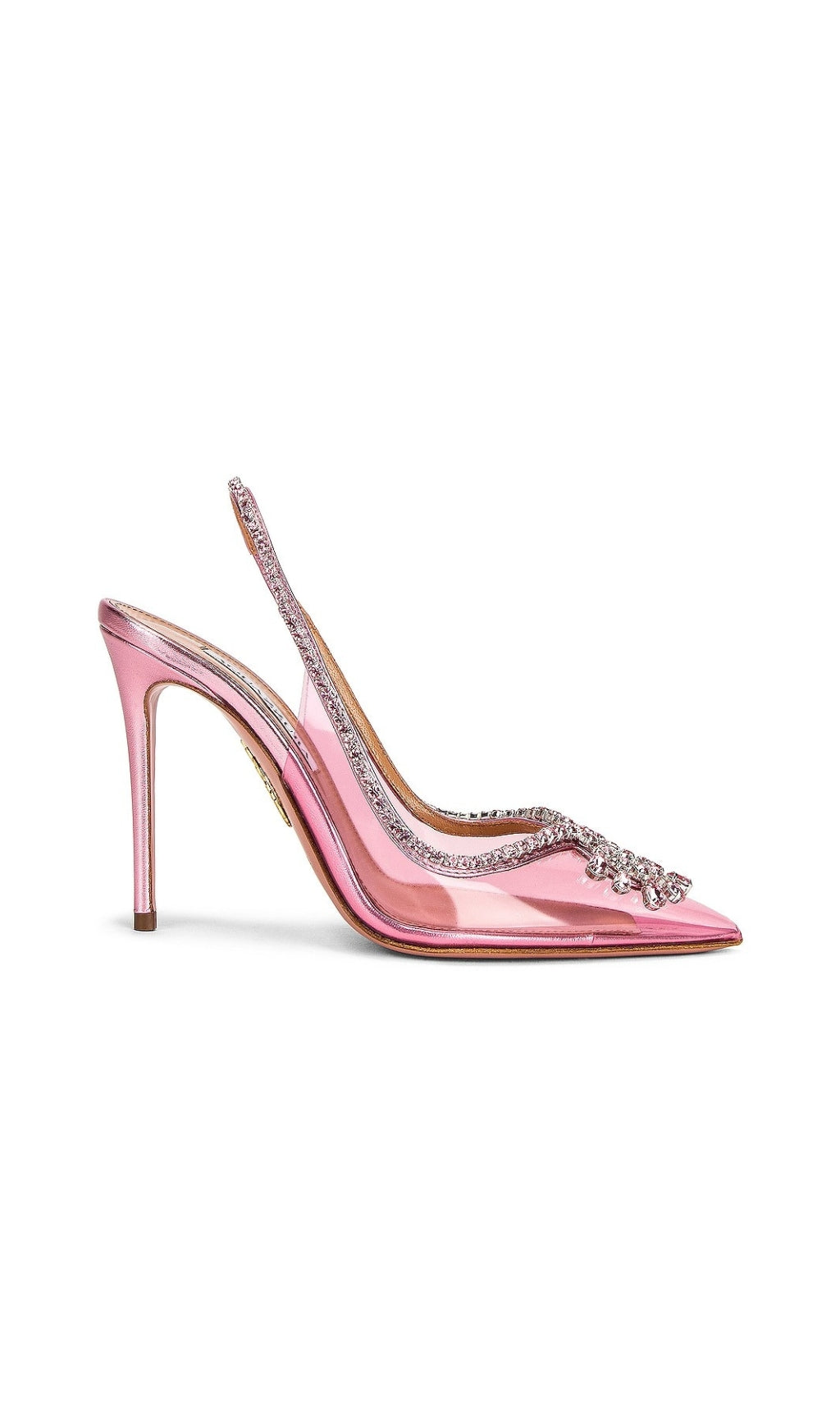 Fashionslee Women Crystal Cutout Embellished Pumps In Pink