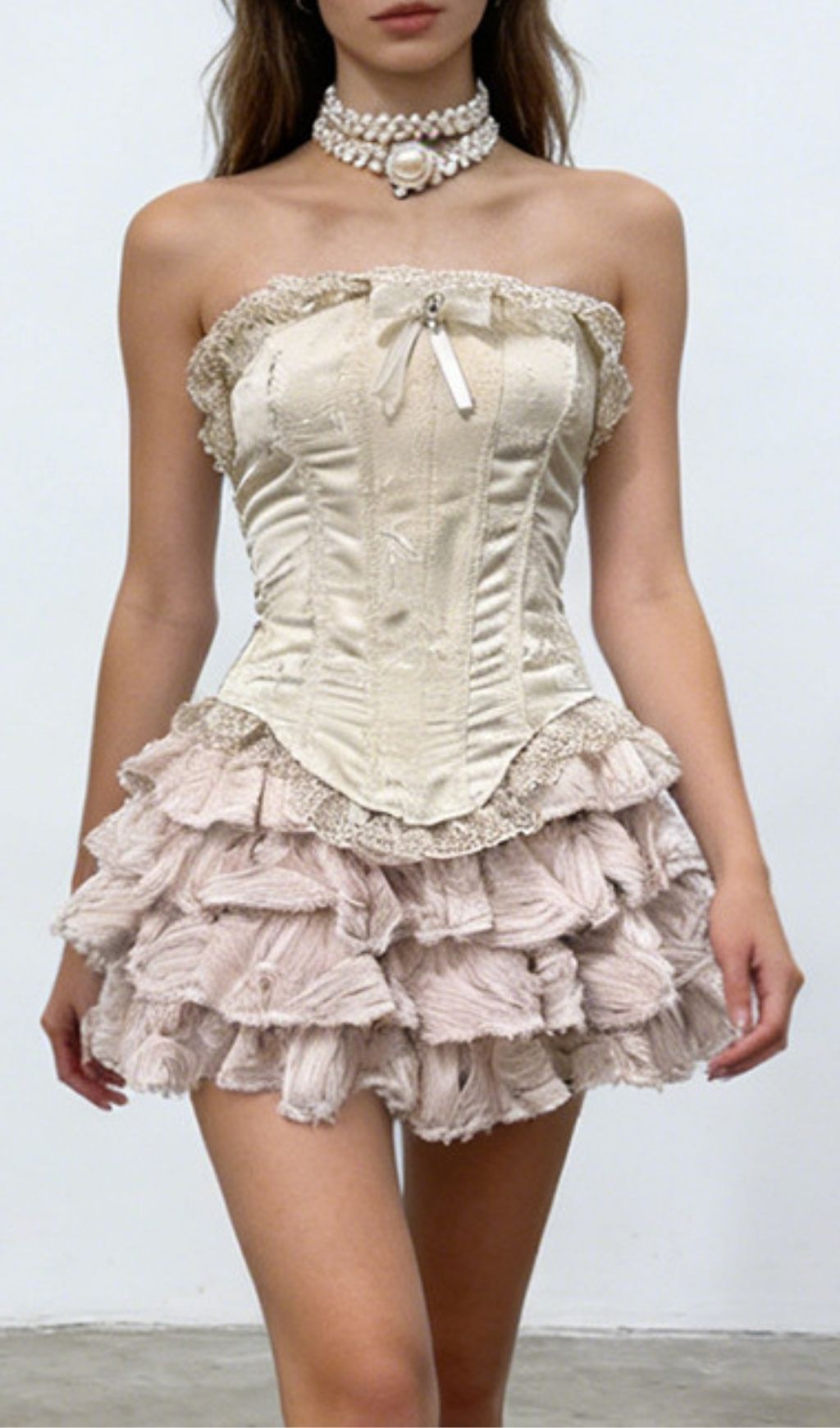 Fashionslee Women Kacee Corset Top & Mini Skirt Set