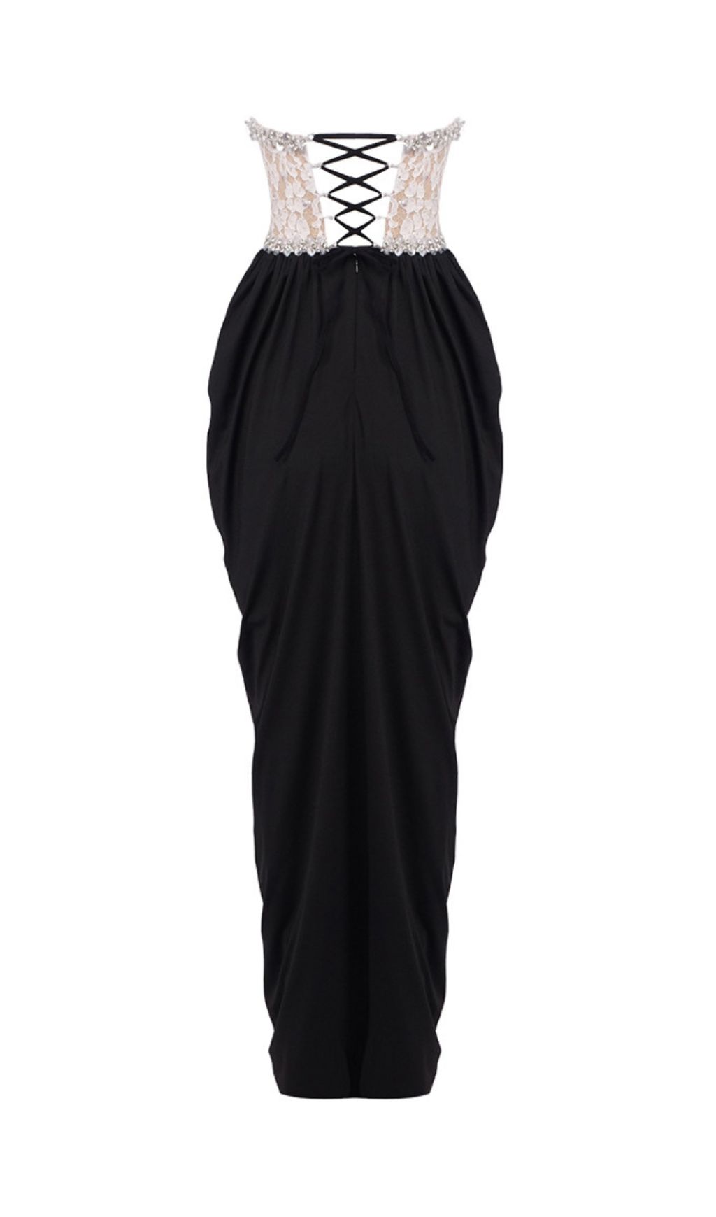 498d4444379ded3f2903bd089e4a7820.jpg Fashionslee Women Jordy Strapless Lace Beaded Maxi Dress