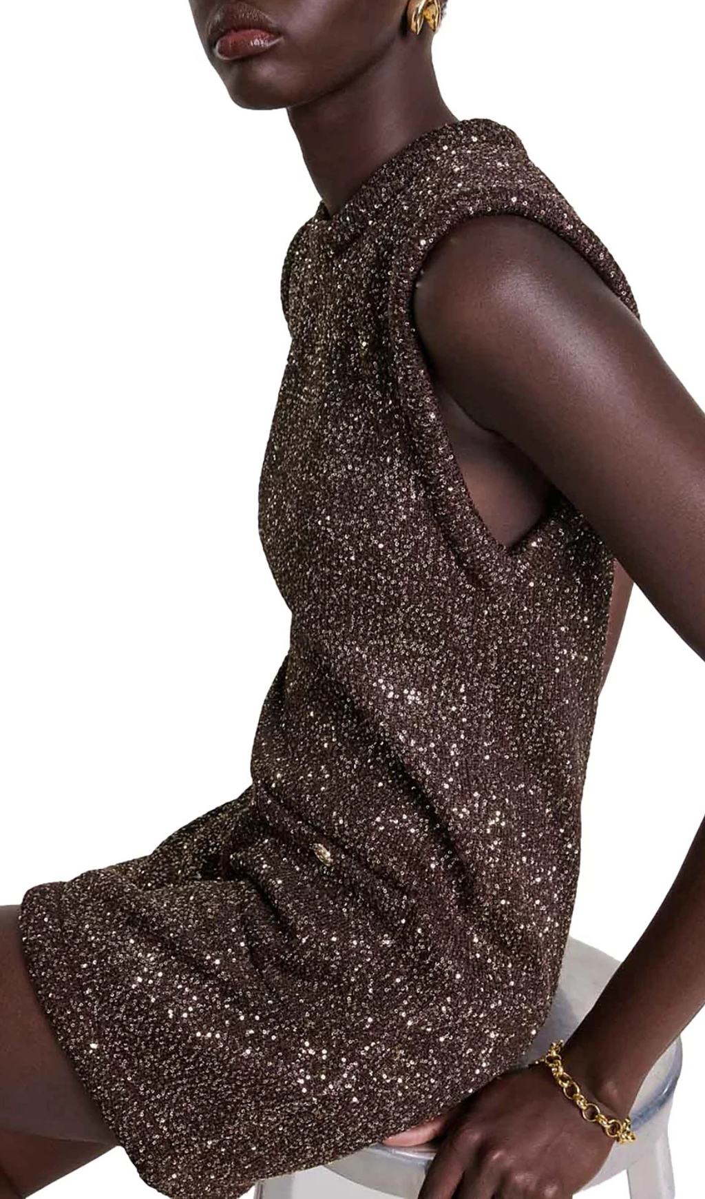 4995844fde1841ce2c596f1b5ea80a1f.jpg Fashionslee Women Raillette Sequined Knit Mini Dress