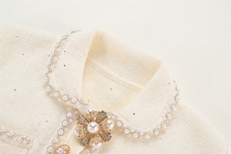 49a5525db25cb8cda9b73346f17cc6fb.jpeg Fashionslee Women Atifa Embellished Sequined Bouclé-Knit Mini Dress