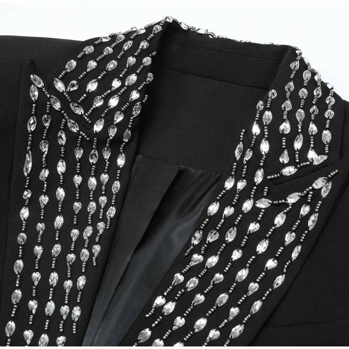 VINTAGE BLACK DIAMANTE BLAZER - OWNCI VINTAGE BLACK DIAMANTE BLAZER - OWNCI