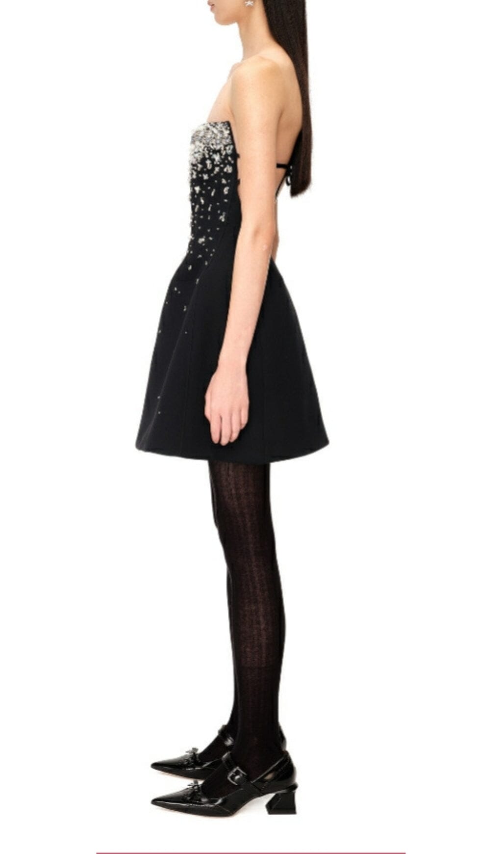 49ff7d15e2ccf1710a357fa84d934158.jpeg Fashionslee Women Crystal Beading Strapless Mini Dress In Black