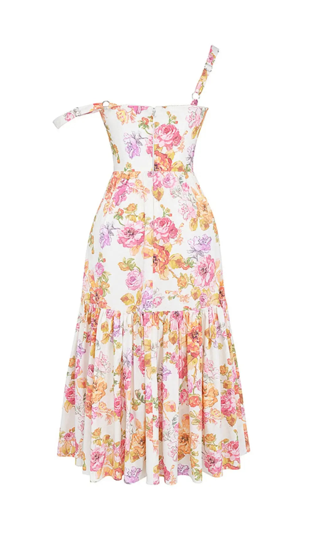 TRENDING IVORY FLORAL MIDI SUNDRESS - OWNCI TRENDING IVORY FLORAL MIDI SUNDRESS - OWNCI
